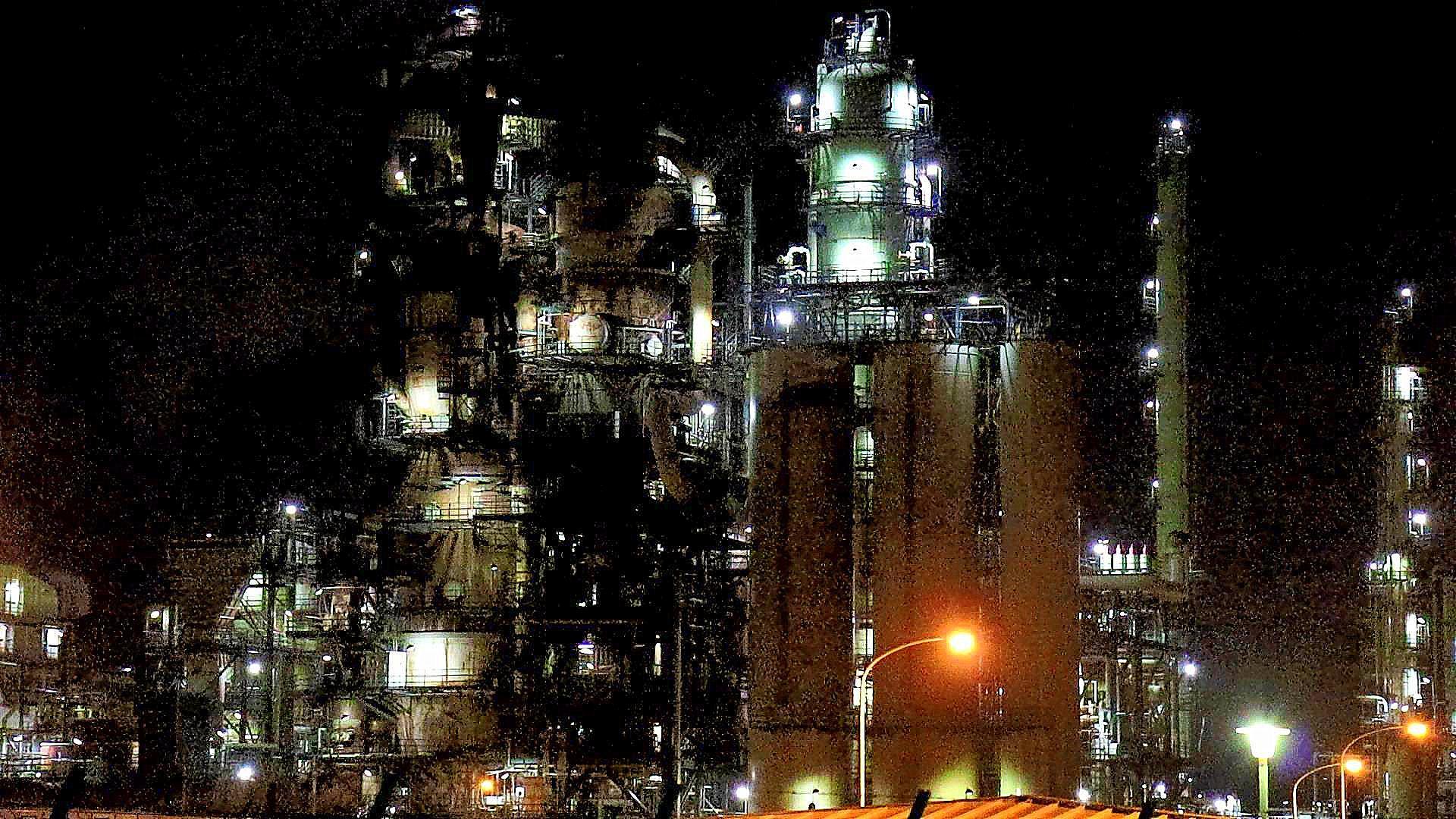 苫小牧港 Night View 18 工場夜景と港の灯り 風と緑の中で 江別から